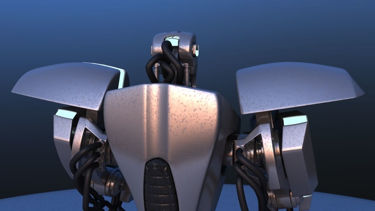 Unicycle Battle Robot 3D model_25