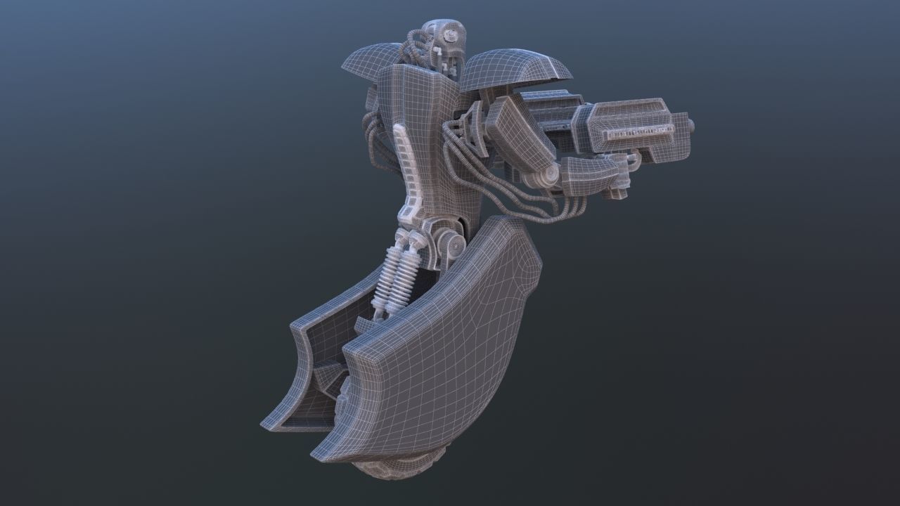Unicycle Battle Robot 3D model_44