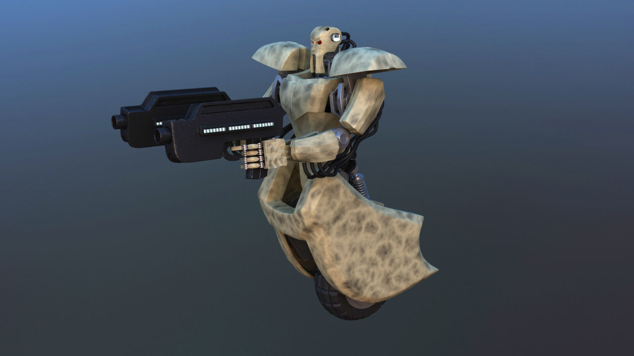 Unicycle Battle Robot 3D model_6