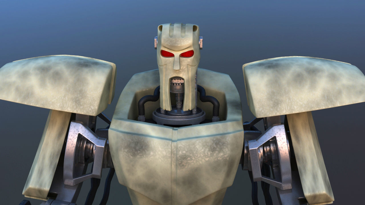 Unicycle Battle Robot 3D model_9