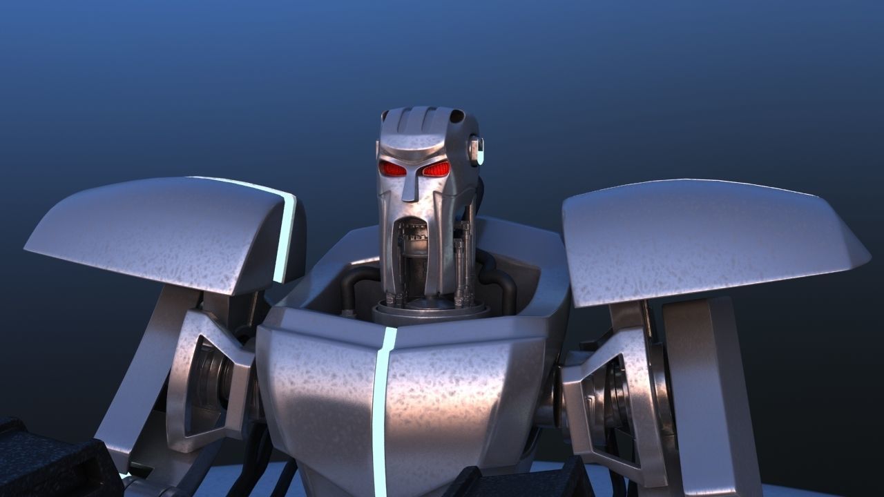 Unicycle Battle Robot 3D model_24