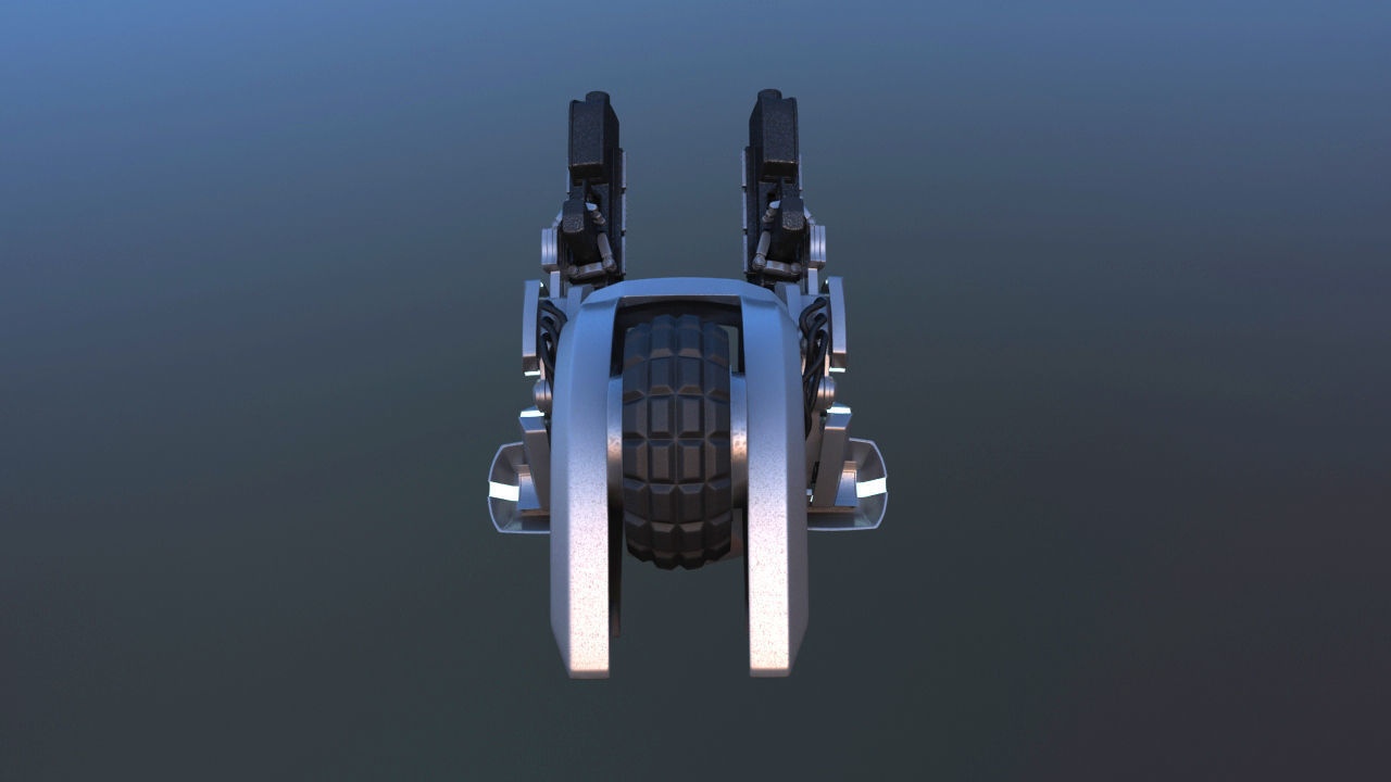 Unicycle Battle Robot 3D model_41