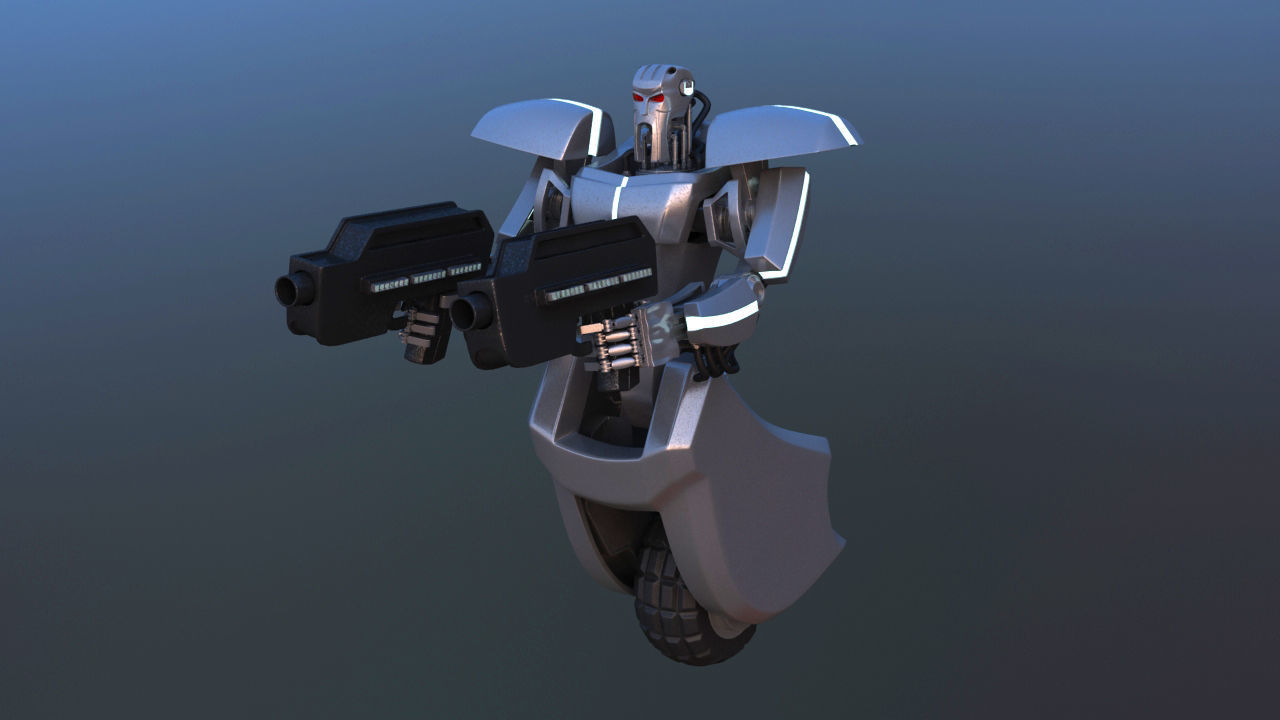 Unicycle Battle Robot 3D model_38