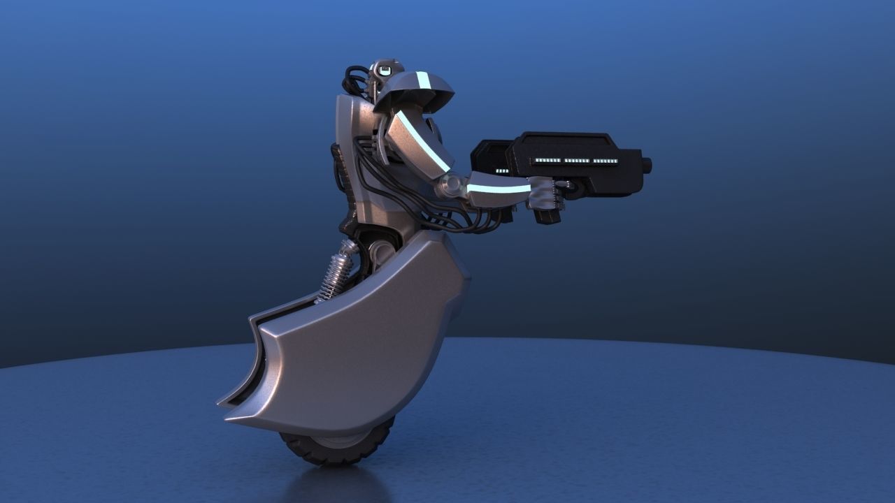 Unicycle Battle Robot 3D model_20