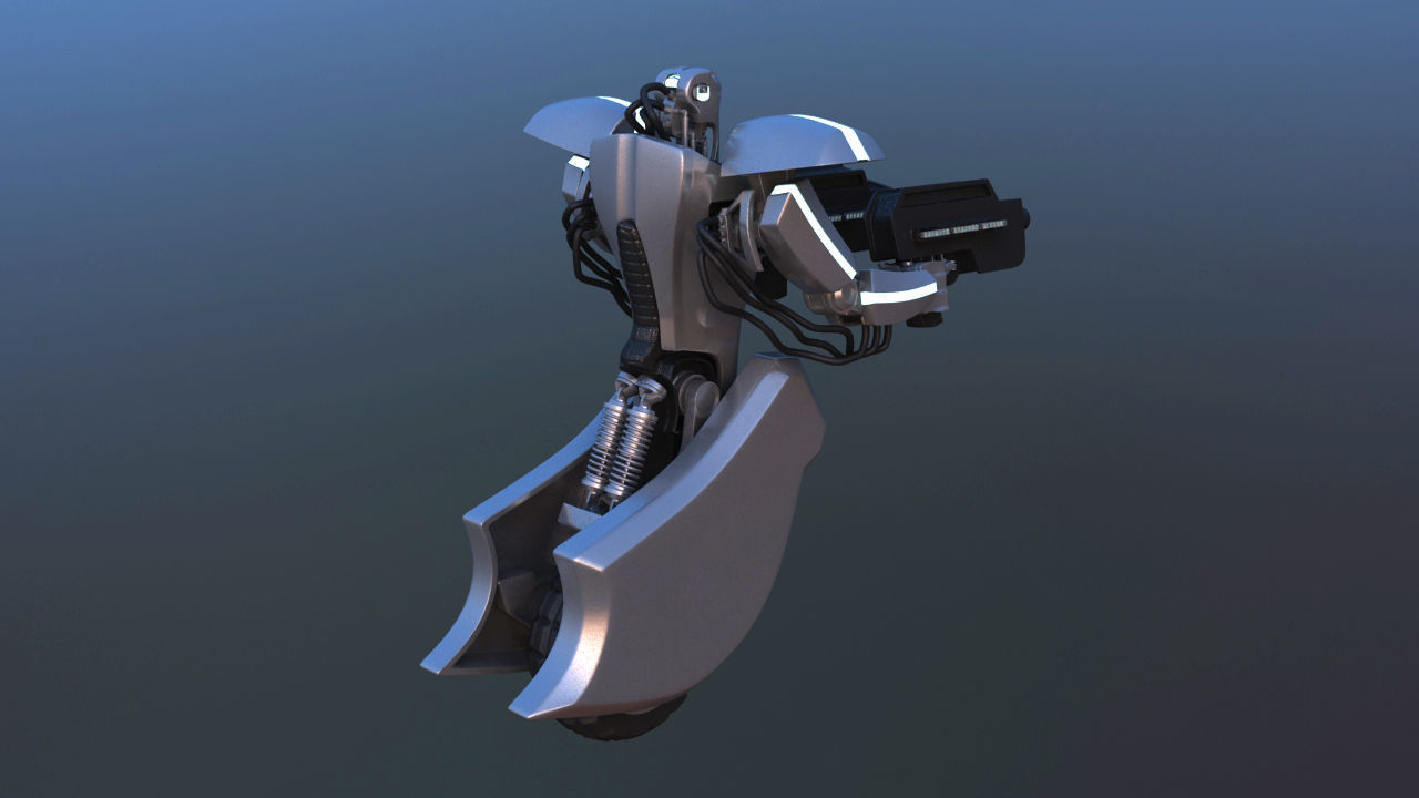 Unicycle Battle Robot 3D model_33