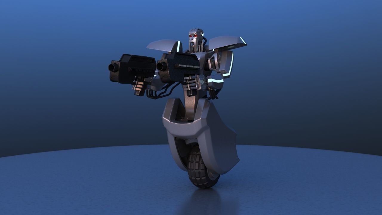 Unicycle Battle Robot 3D model_14