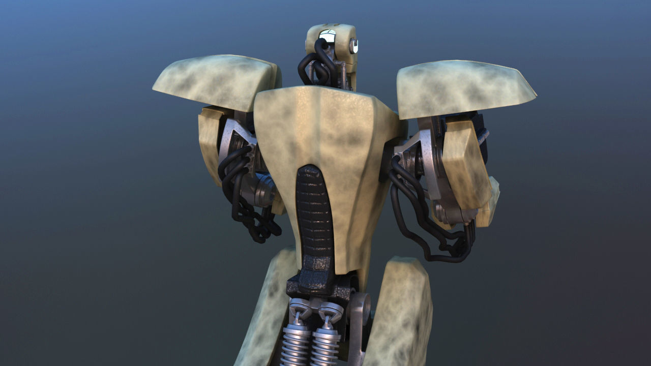 Unicycle Battle Robot 3D model_10