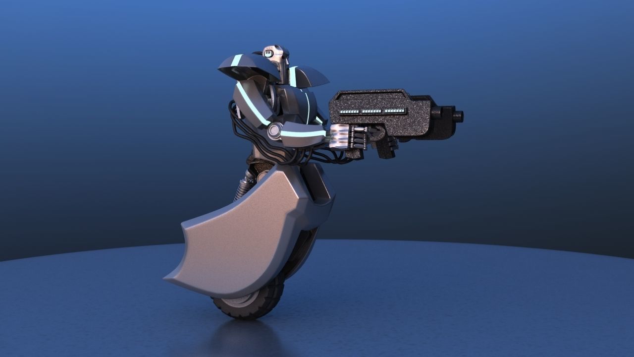 Unicycle Battle Robot 3D model_21