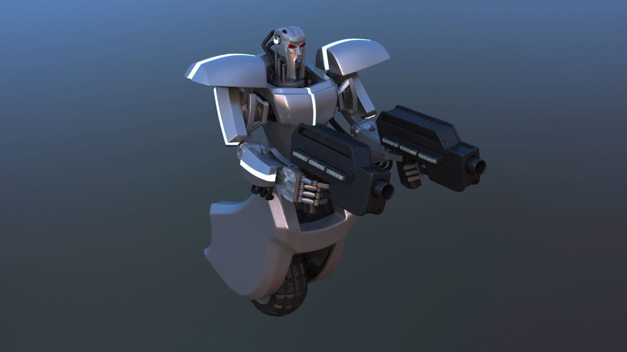 Unicycle Battle Robot 3D model_30
