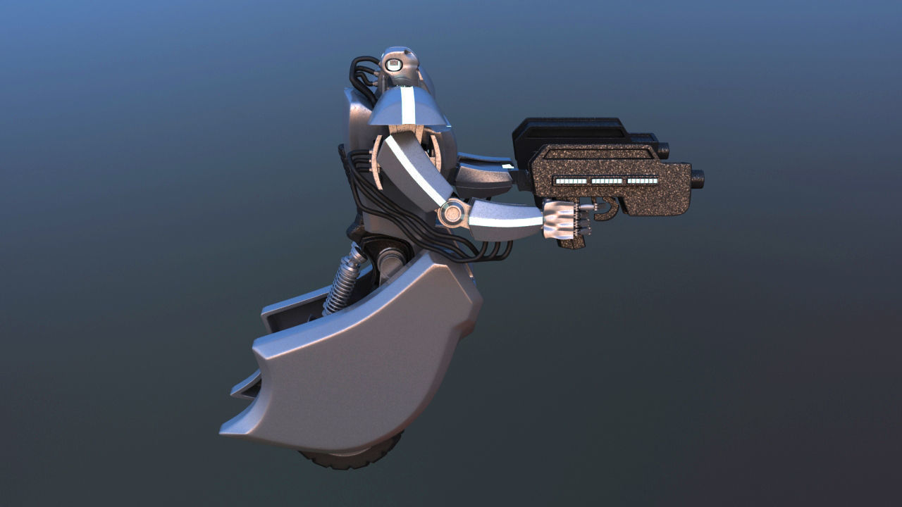 Unicycle Battle Robot 3D model_32