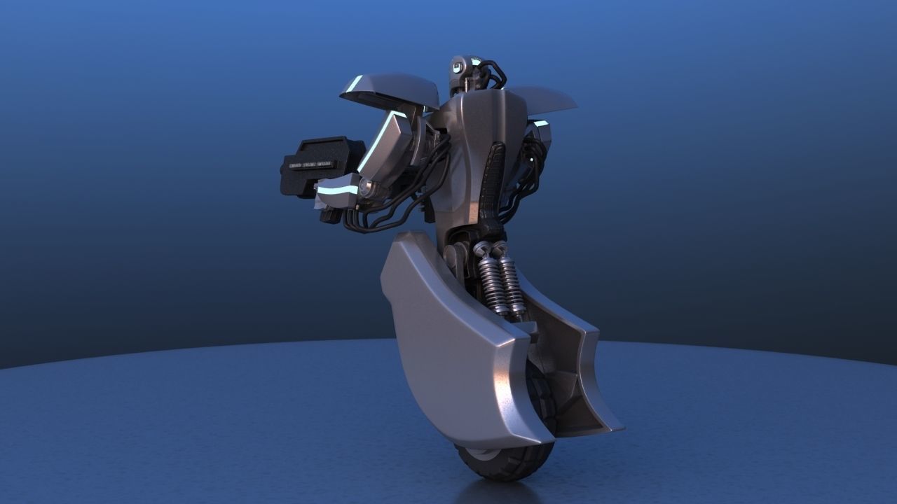 Unicycle Battle Robot 3D model_17