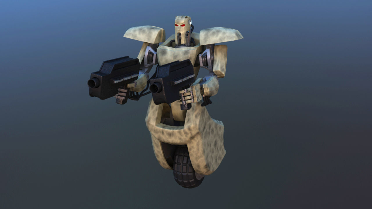 Unicycle Battle Robot 3D model_7