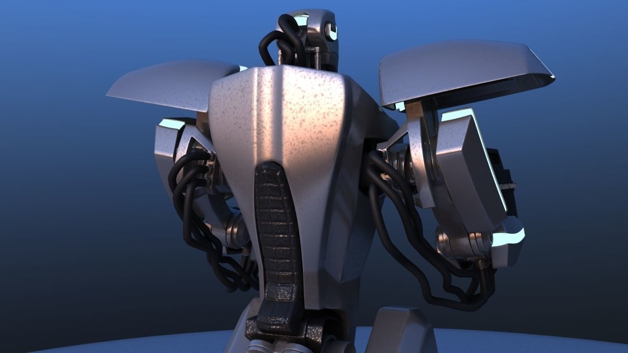 Unicycle Battle Robot 3D model_27