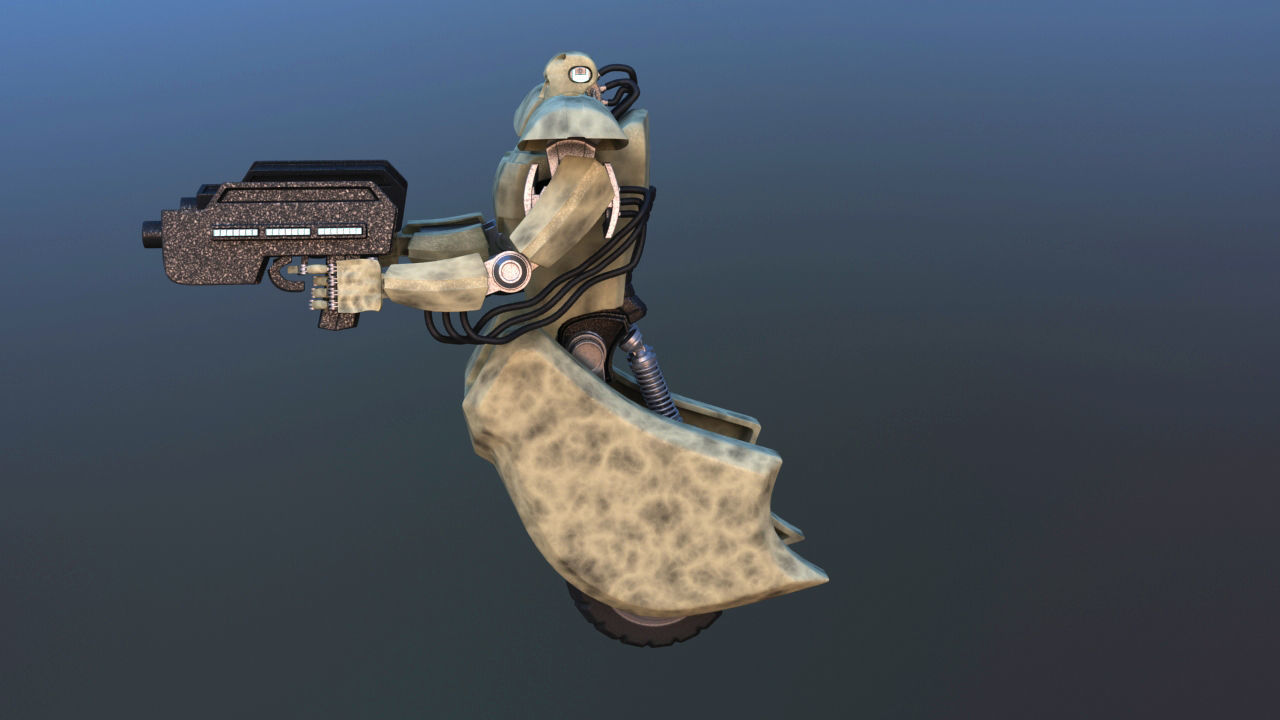 Unicycle Battle Robot 3D model_5