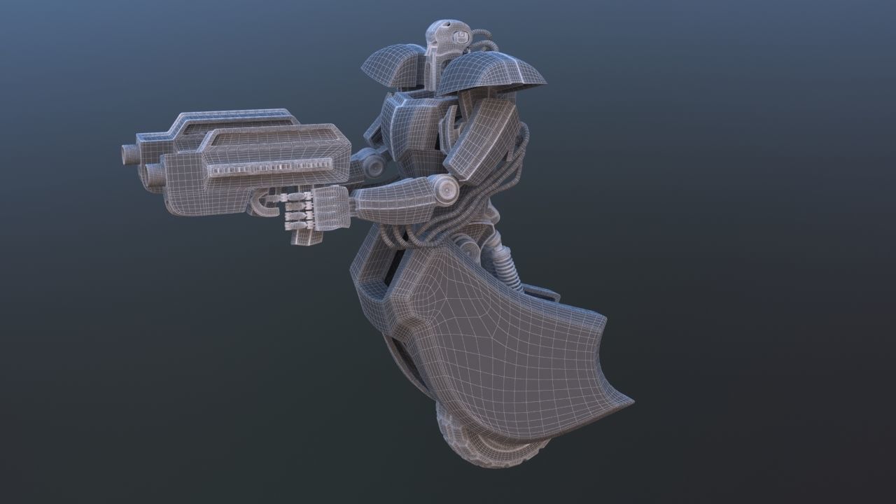 Unicycle Battle Robot 3D model_47