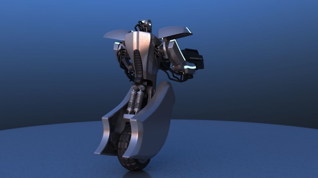 Unicycle Battle Robot 3D model_19