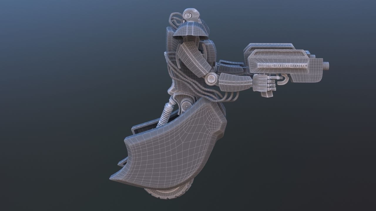 Unicycle Battle Robot 3D model_43