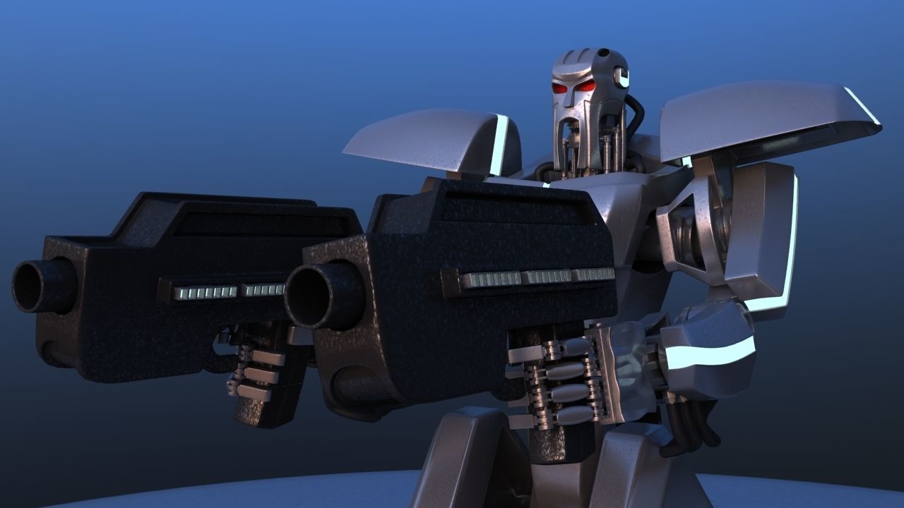 Unicycle Battle Robot 3D model_26