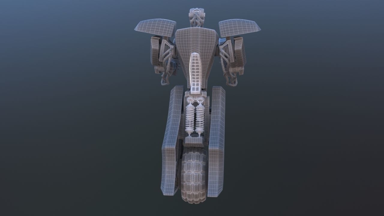 Unicycle Battle Robot 3D model_45