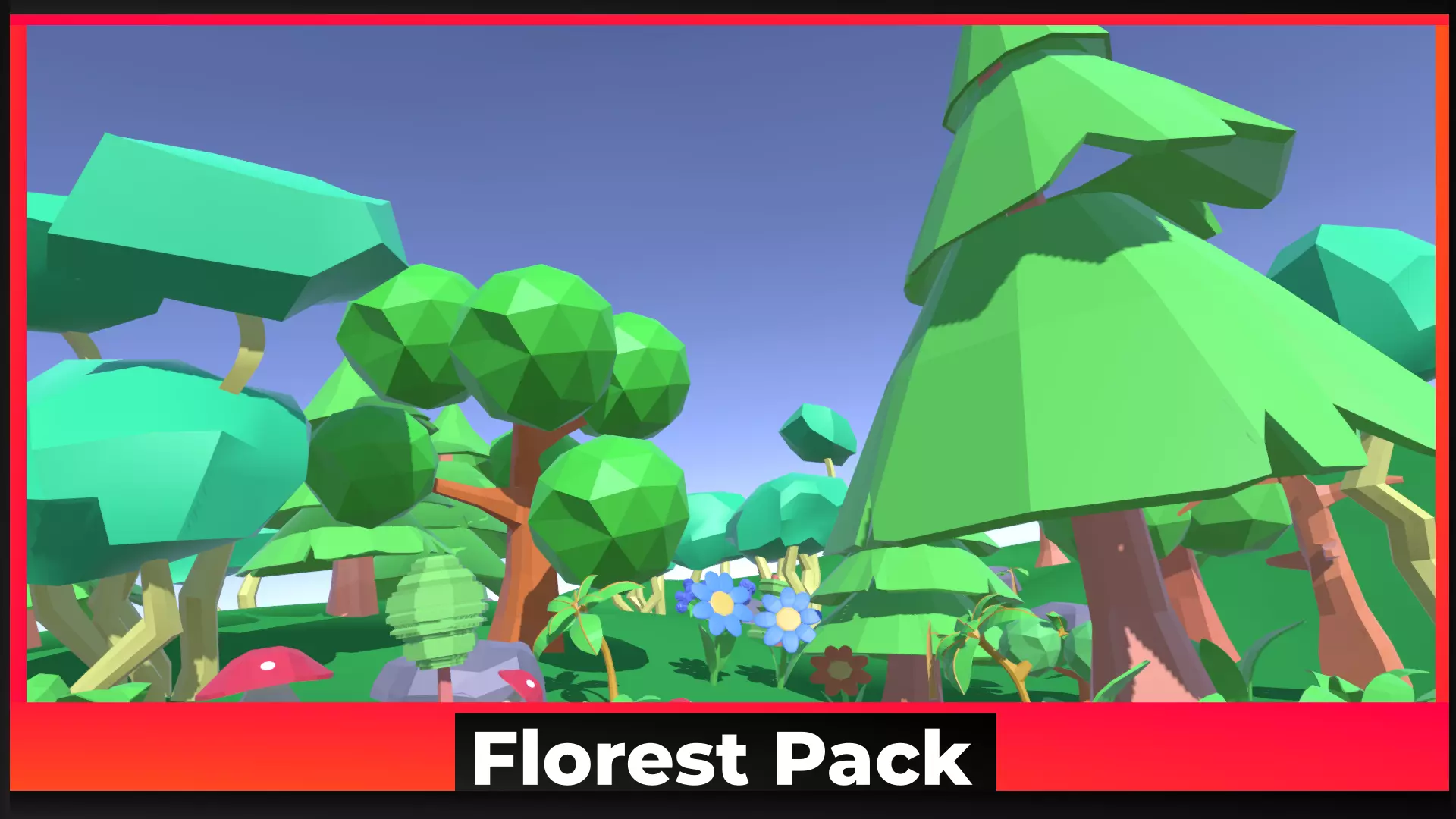 Low Poly Forest Pack Stylized Nature Environment Low-poly 3D model