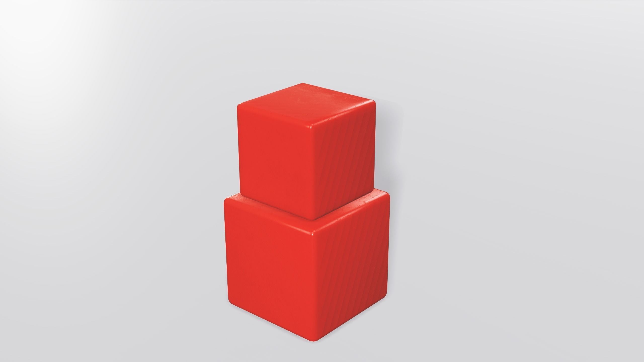 Block Bot Low-poly 3D model_3