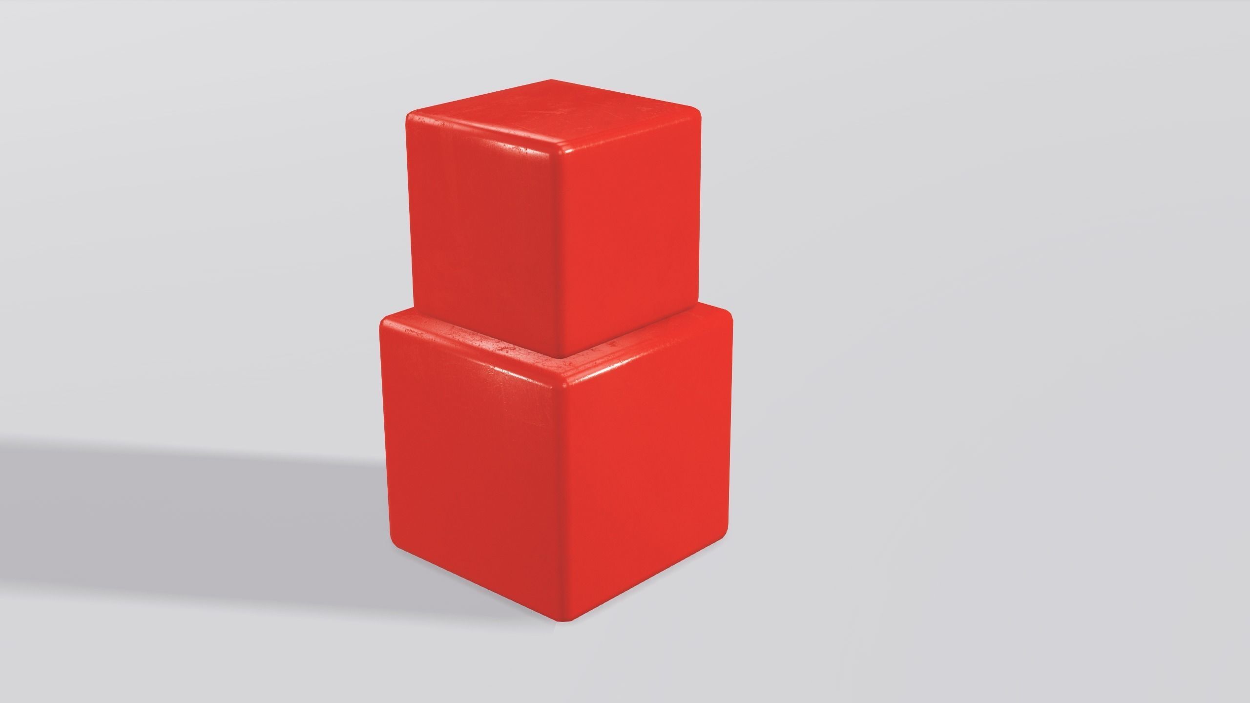 Block Bot Low-poly 3D model_2