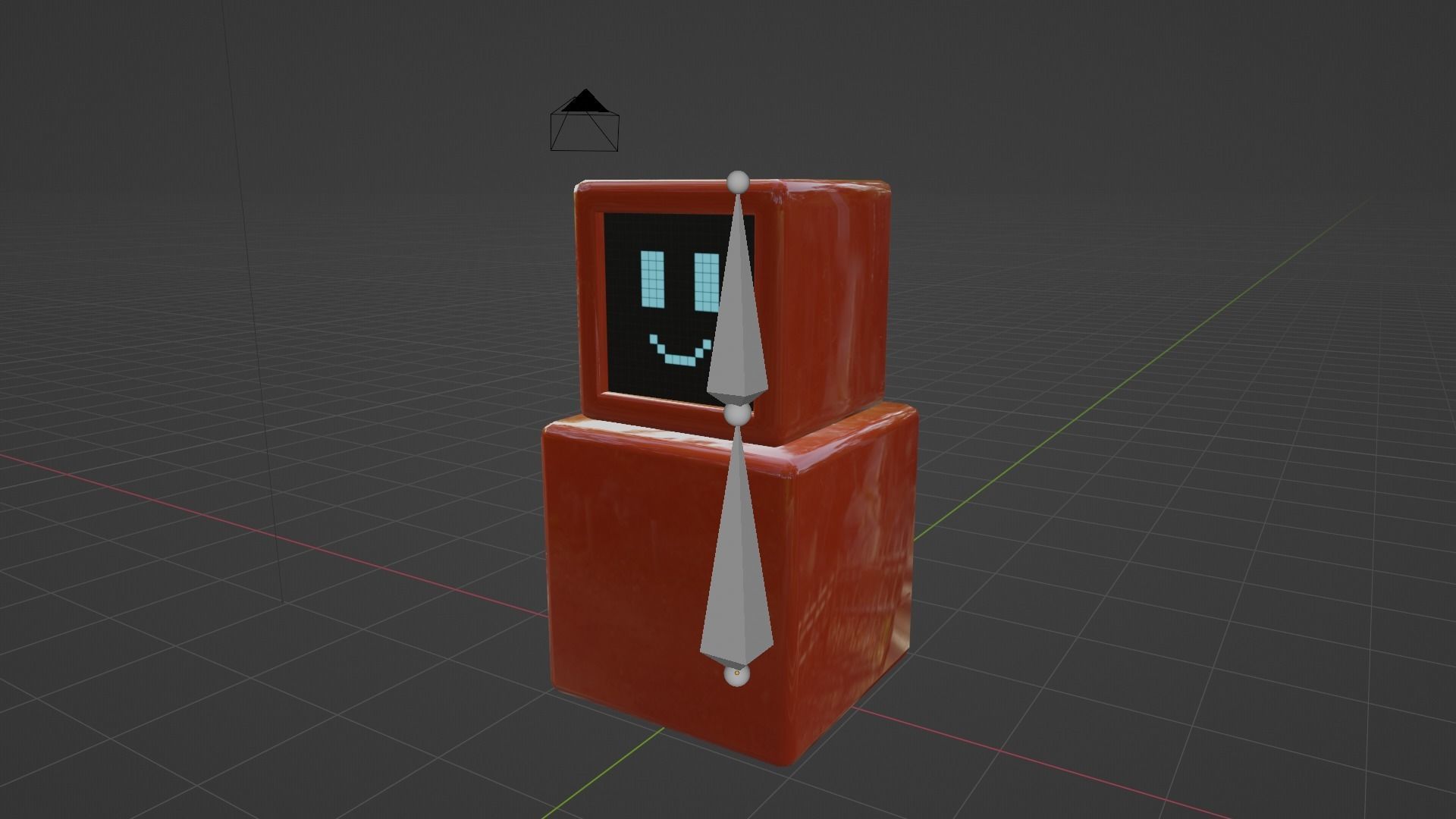 Block Bot Low-poly 3D model_4