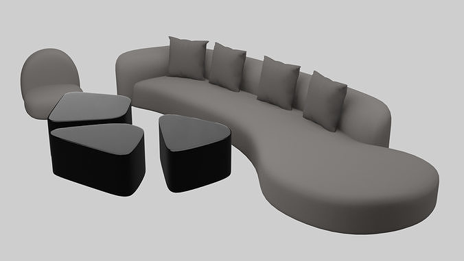 Irregular Shape Sofa 3D model