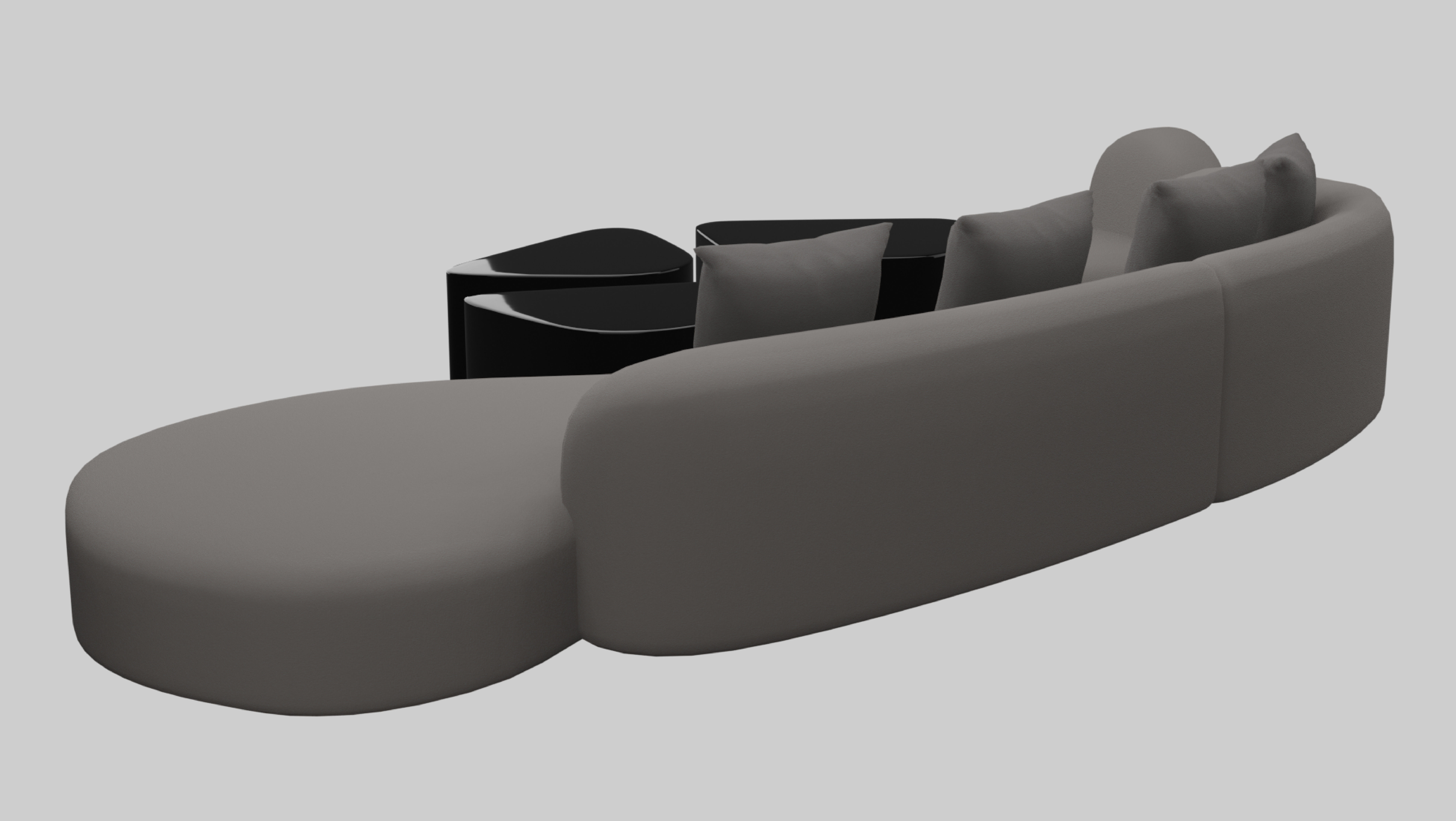 Irregular Shape Sofa 3D model_4