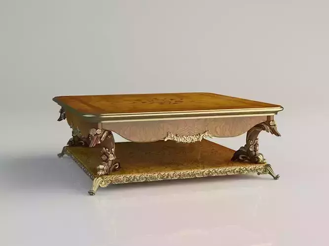 tea table classic 3d model 3D model