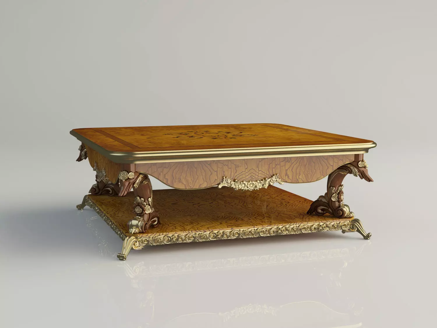 tea table classic 3d model 3D model 3D model_0