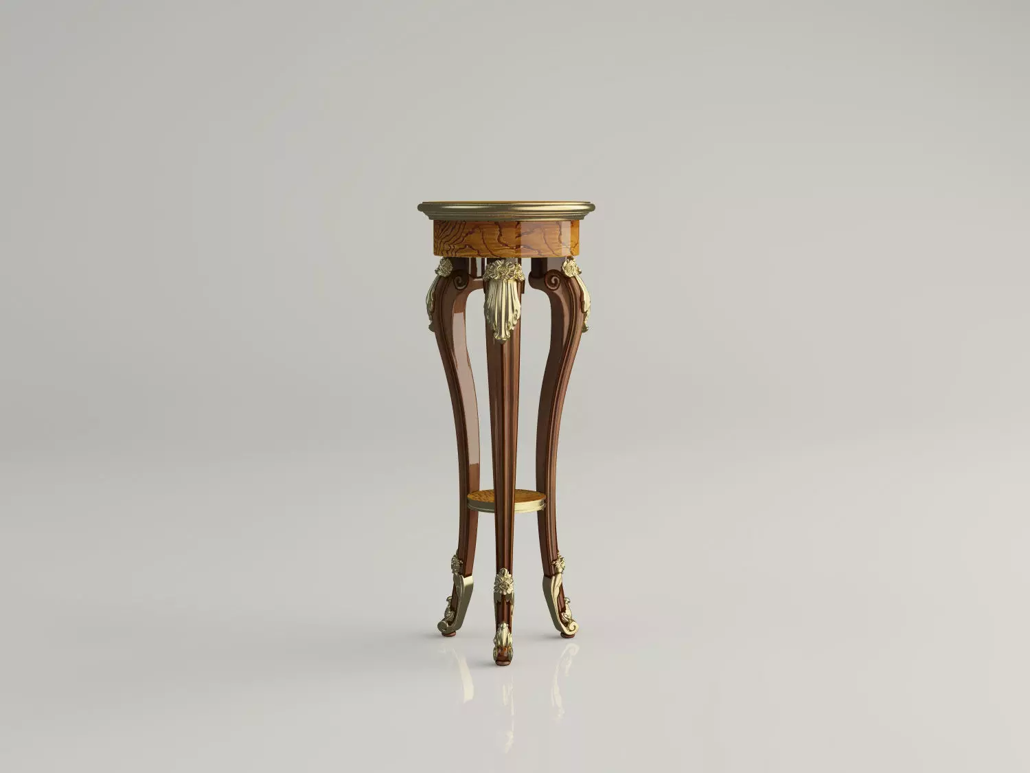 flower pedestal 3D model_0