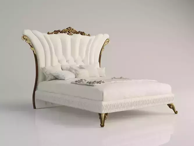 classic beds 3D model 3D model 3D model