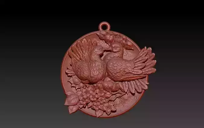 pendant pigeons Necklace Pendant Charm Bracelet Jewelry 3D print model