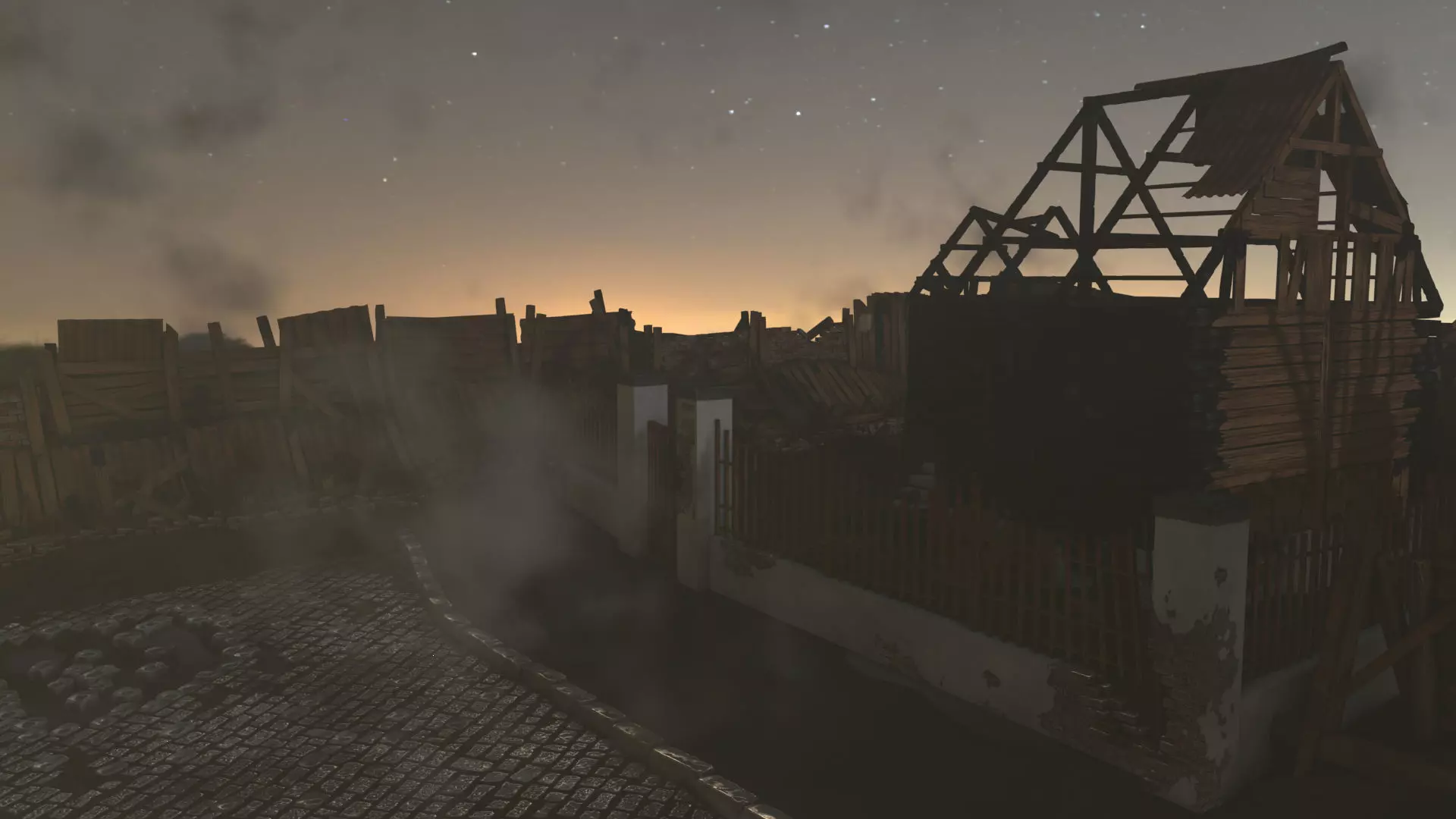 Enviro Building Scorched House Game Asset Low-poly 3D model_0