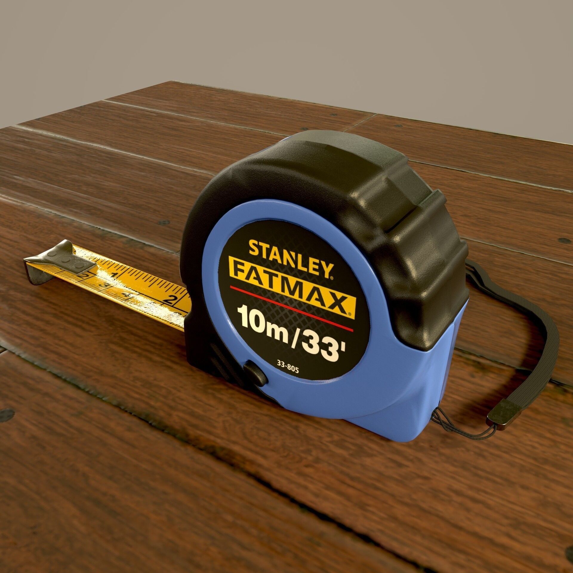 Measuring Tape Low-poly 3D model_2