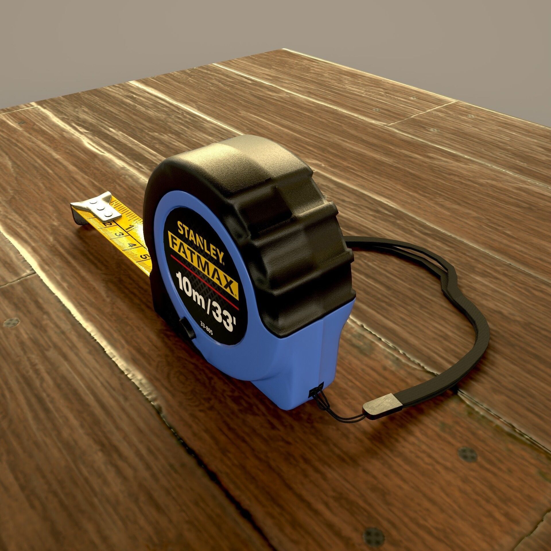 Measuring Tape Low-poly 3D model_4