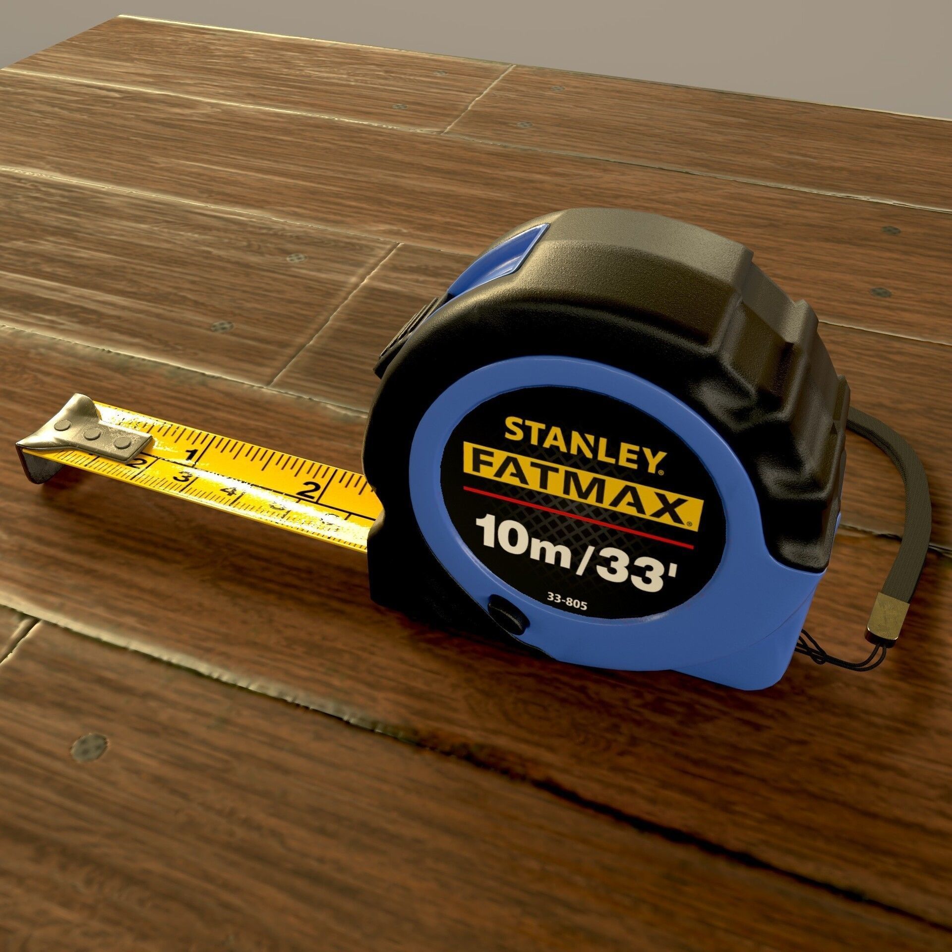 Measuring Tape Low-poly 3D model_8