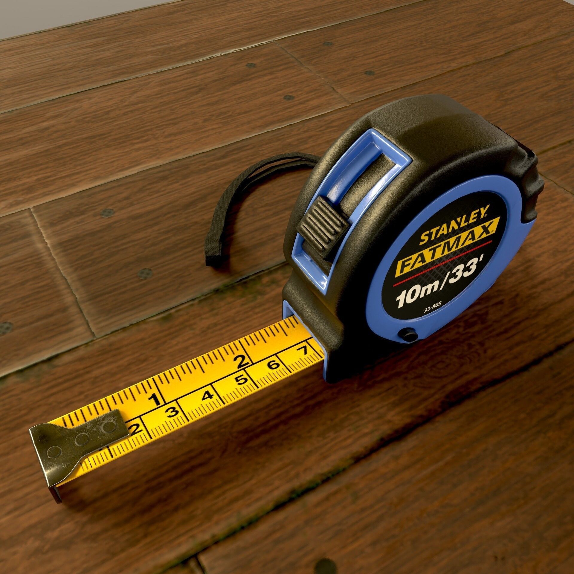 Measuring Tape Low-poly 3D model_6