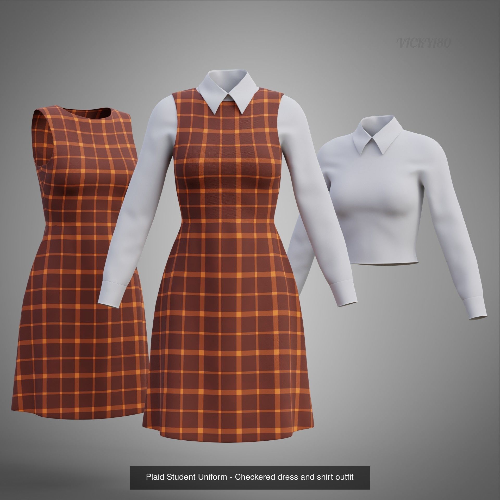 office wear collar dresses collection - school uniform outfits _6