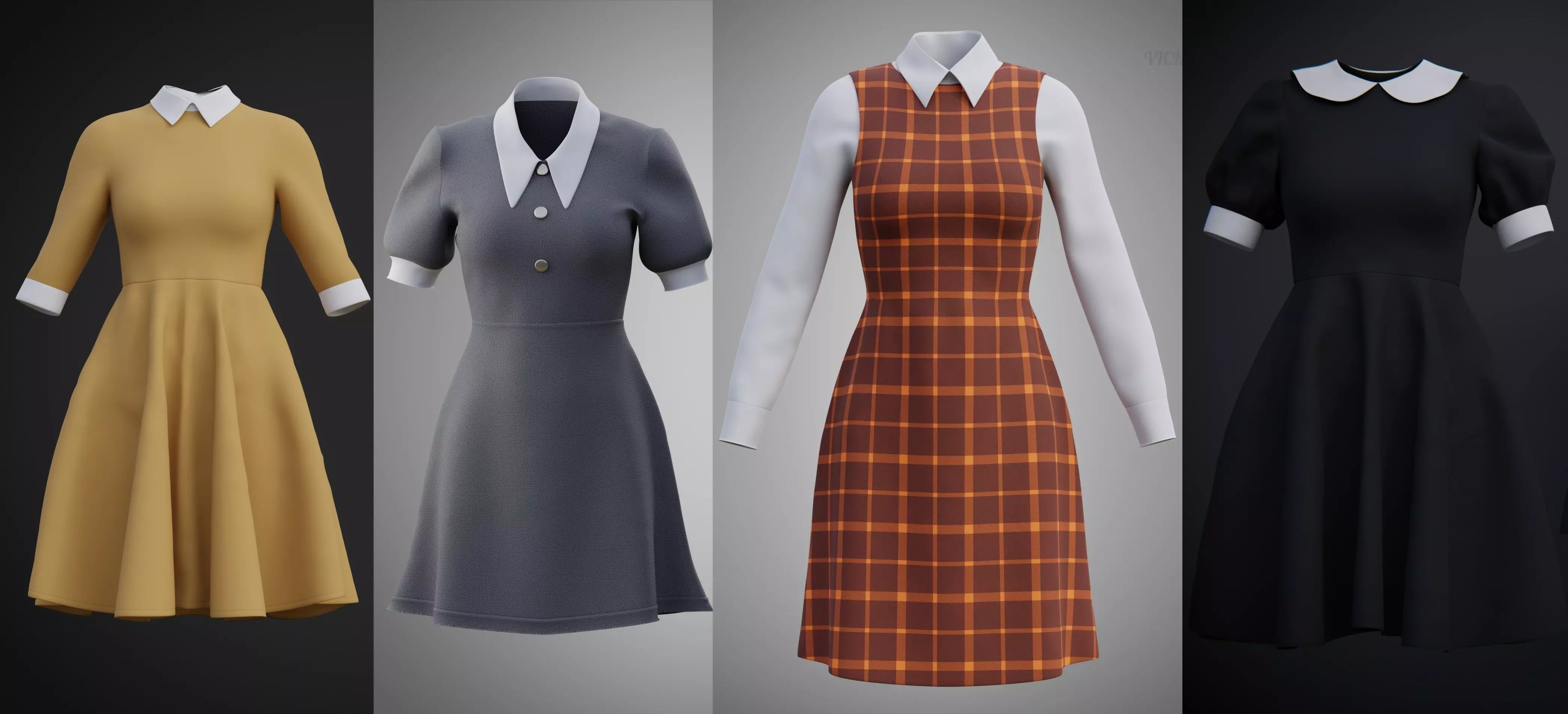 office wear collar dresses collection - school uniform outfits _0