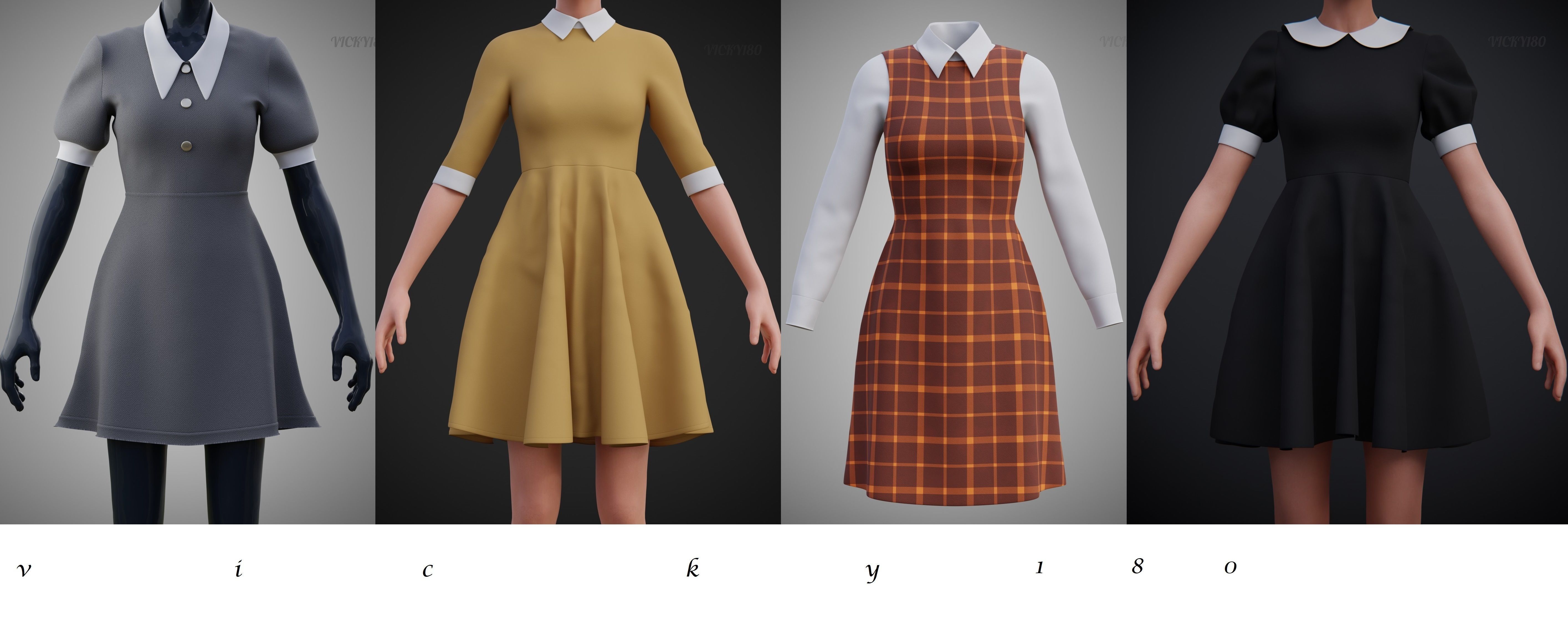 office wear collar dresses collection - school uniform outfits _48