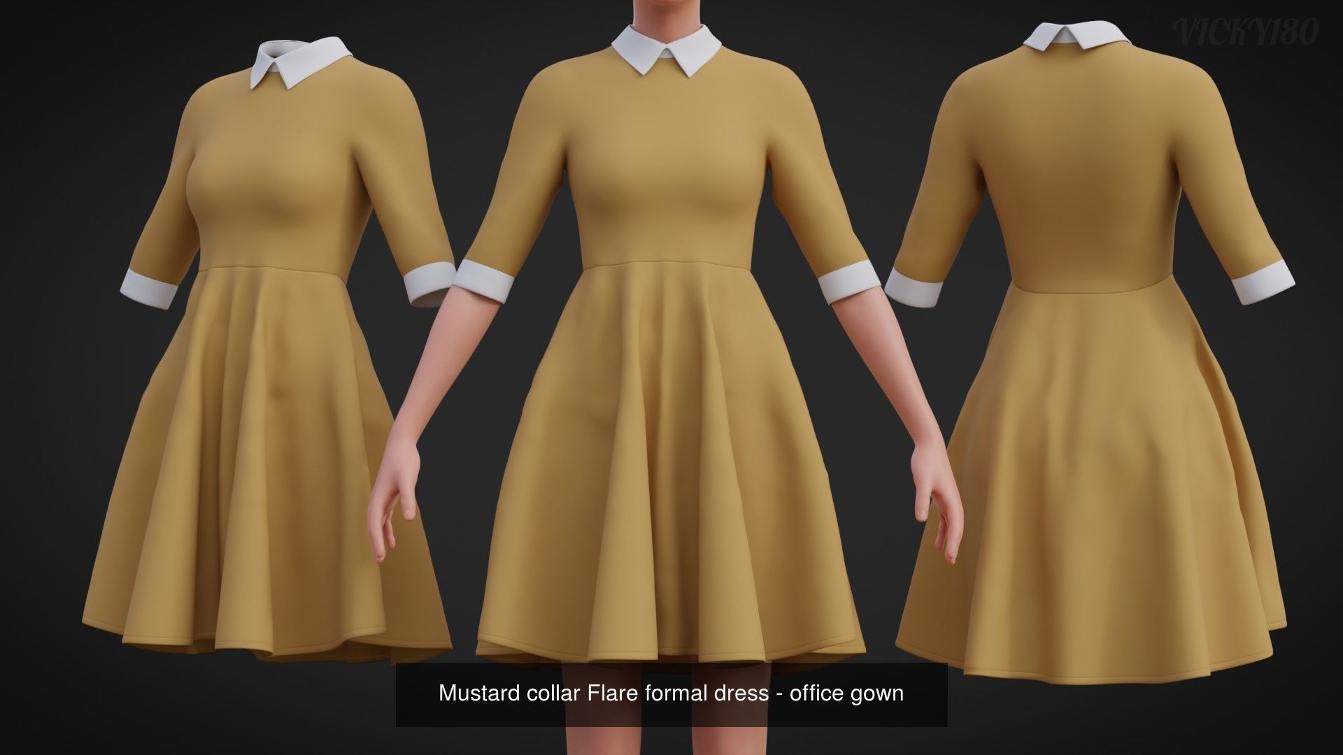 office wear collar dresses collection - school uniform outfits _7