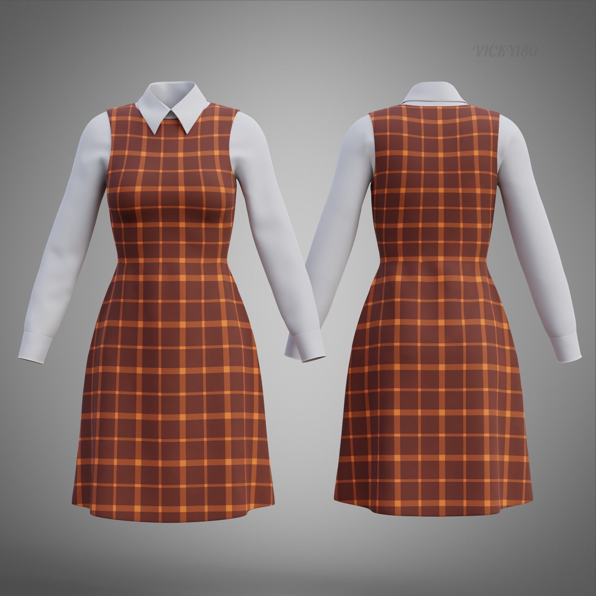 office wear collar dresses collection - school uniform outfits _36