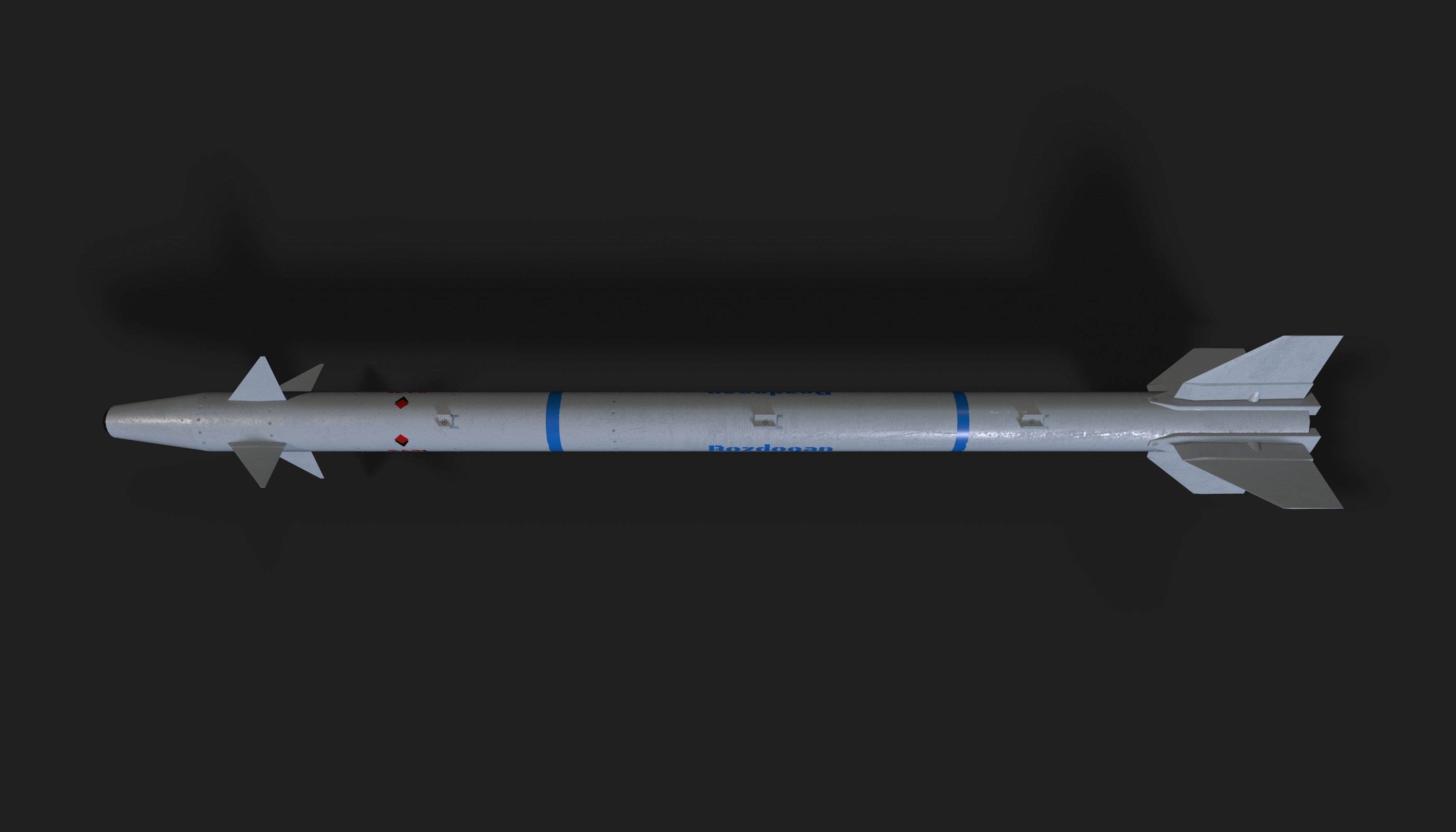 Bozdogan merlin air to air missile Low-poly 3D model_15
