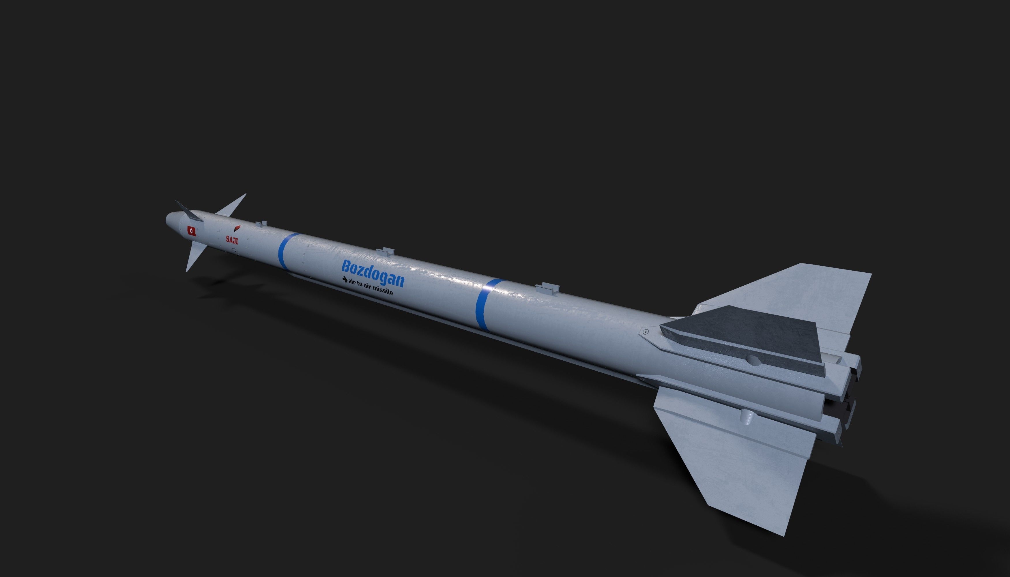 Bozdogan merlin air to air missile Low-poly 3D model_4