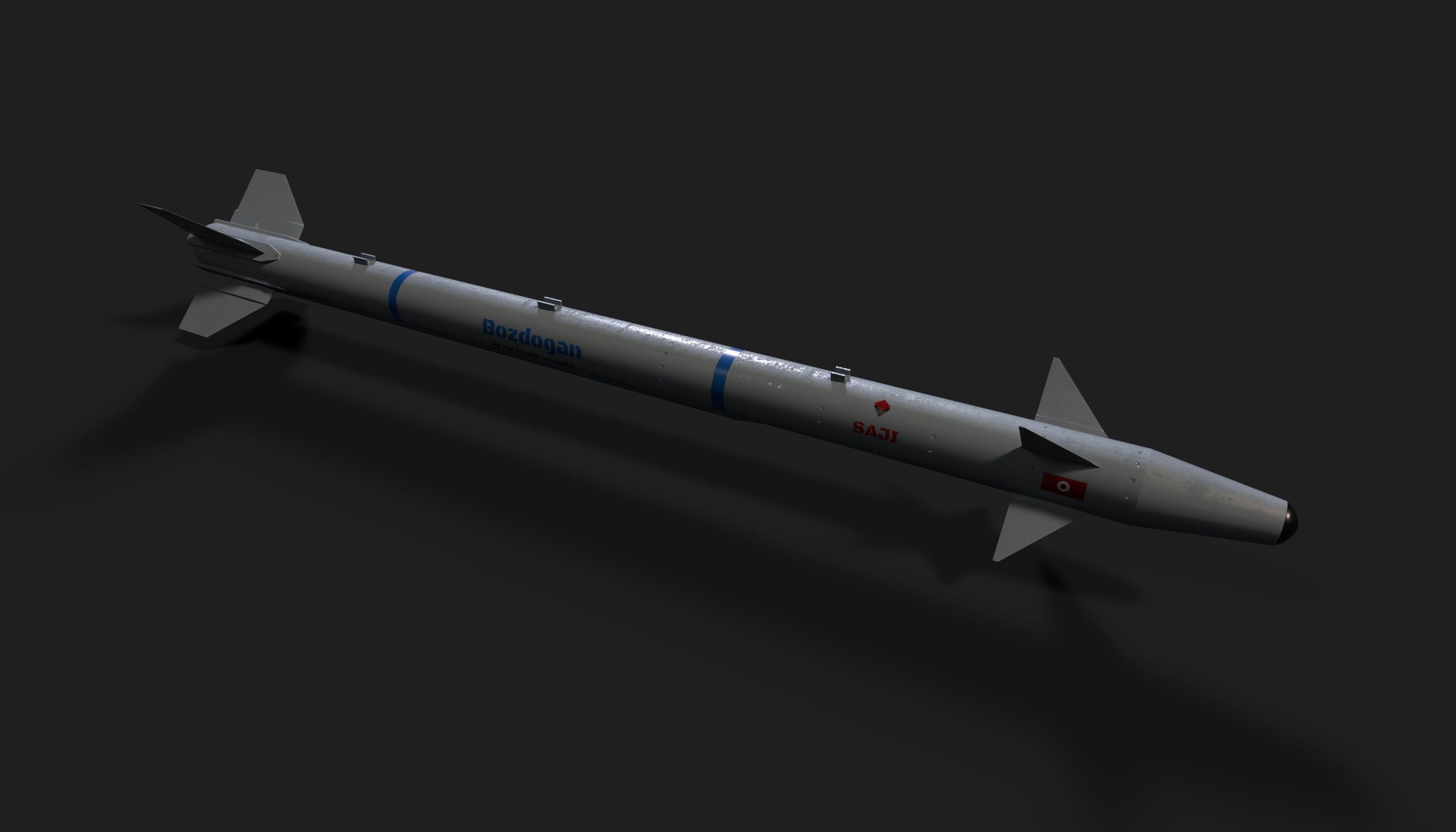 Bozdogan merlin air to air missile Low-poly 3D model_11