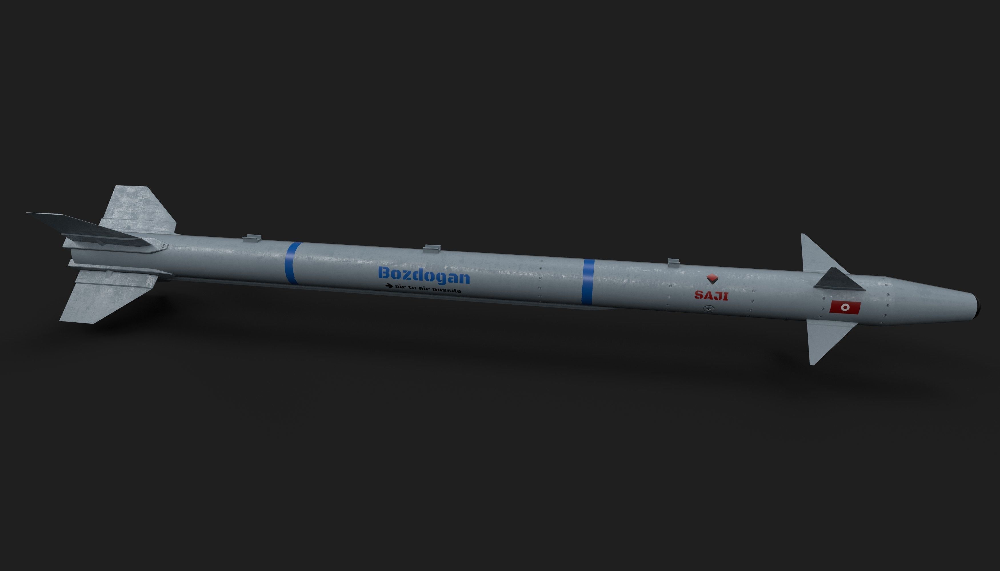 Bozdogan merlin air to air missile Low-poly 3D model_21