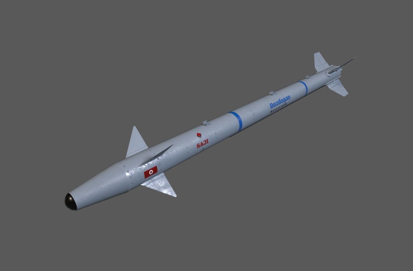 Bozdogan merlin air to air missile Low-poly 3D model_25
