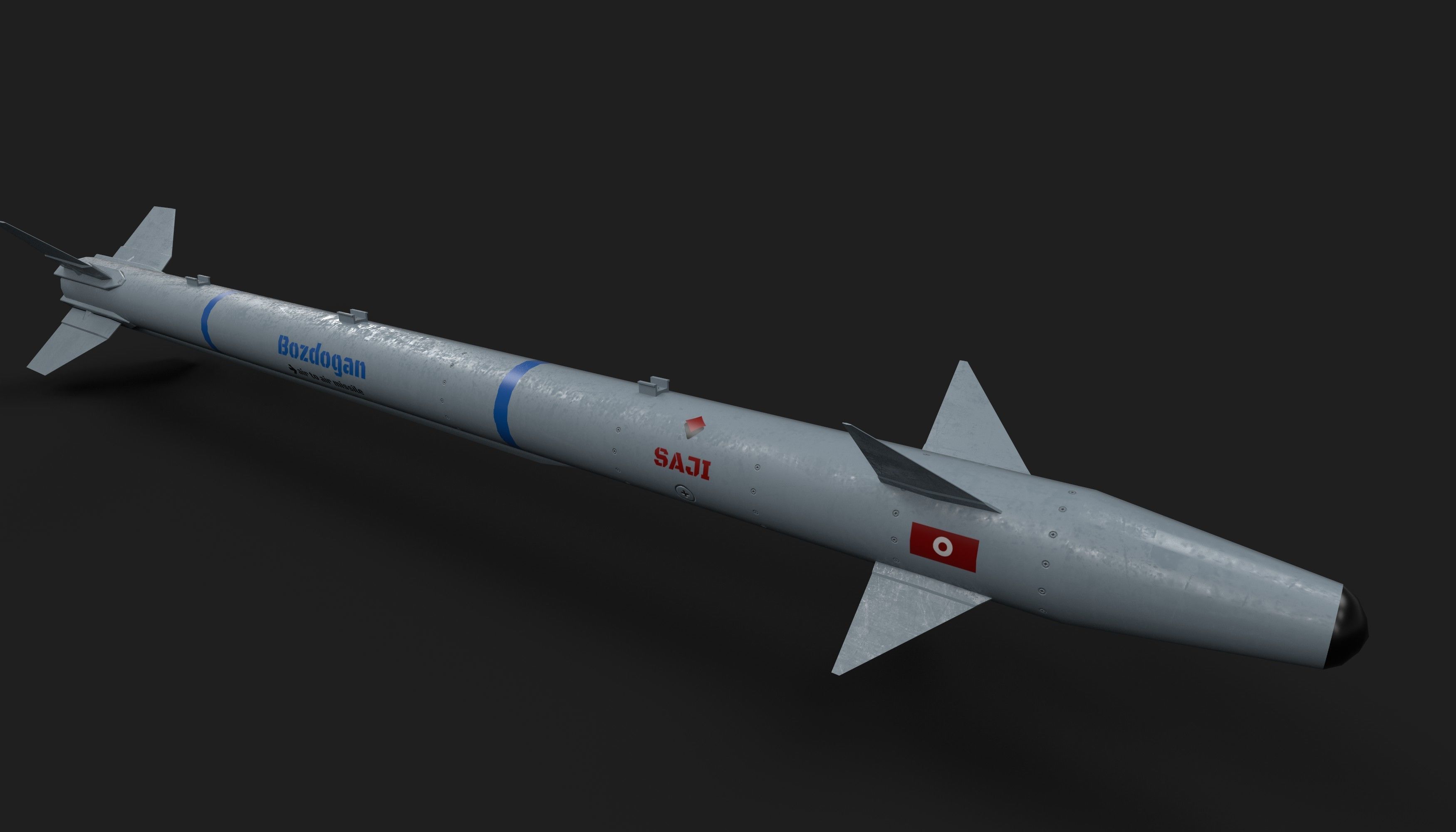 Bozdogan merlin air to air missile Low-poly 3D model_20